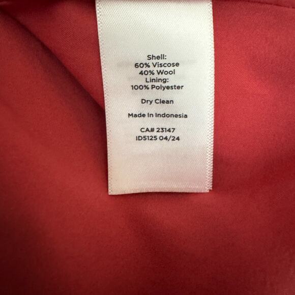 Talbots Berkshire Wool Blend Long Sleeve Gold Buttons Jacket Pink Size 20W - Picture 7 of 9